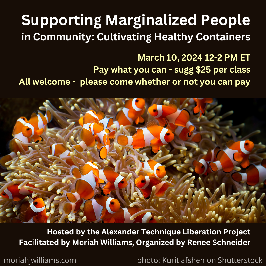 Supporting Marginalized People in Community event poster
