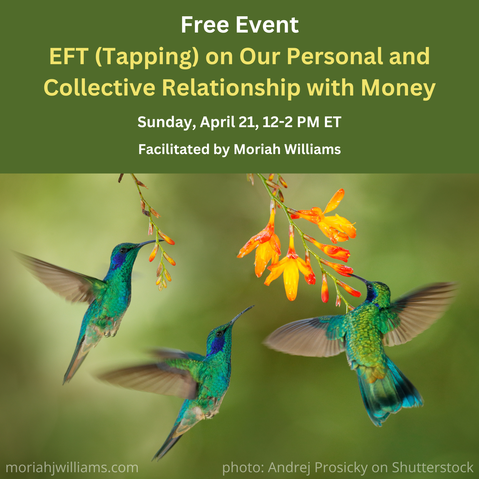 EFT Tapping on Money event poster