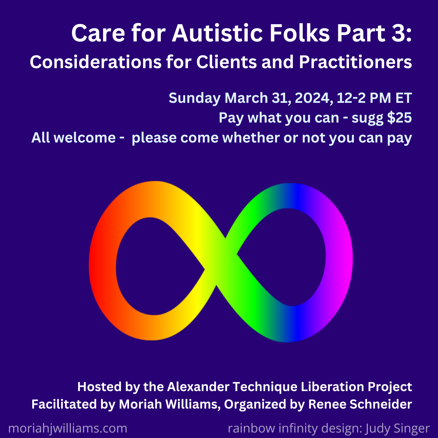 Care for Autistic Folks Part 3 event poster